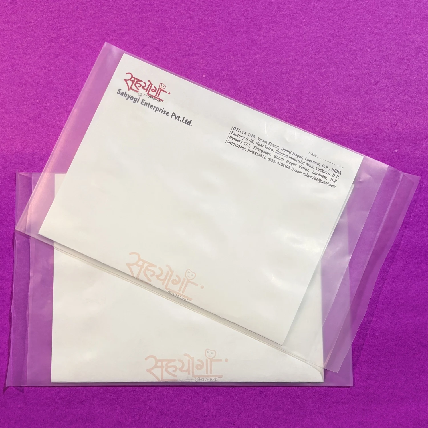 Sahyogi Enterprise Transparent Plain Envelope Cover)img